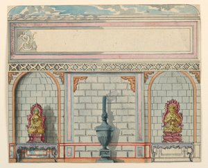 Inkomhal, Oostmuur, Koninklijk Paviljoen, Brighton, voor 1802