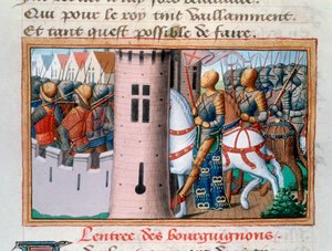 Ingang van de Bourgondiërs in Parijs, mei 1418, 1484 door Unbekannt