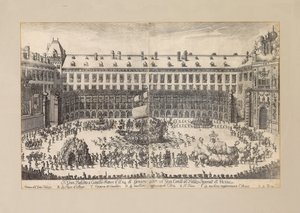 Ruiterballet op de binnenplaats van de Weense Hofburg, 1667 door Unbekannt