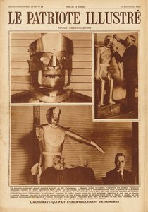 Eric, de eerste Britse robot op de Tentoonstelling van de Society of Model Engineers in Londen, 1928