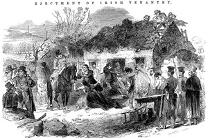 Uitgezette Ierse boerenfamilie, 1848 door Unbekannt