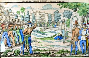 De executie van Maximiliaan, keizer van Mexico, 19 juni 1867 door Unbekannt
