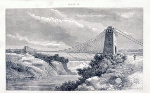 Falls View Hangbrug, Niagara, Noord-Amerika, c1869-c1889