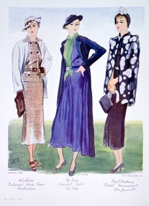 Mode-illustratie, 1935 door Unbekannt