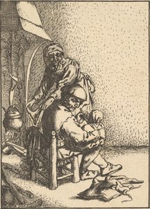 Vader voedt zijn kind, 1610-85 door Unbekannt