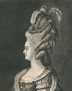 Vrouwelijke hoofdtooi: Marie Antoinette, 1783, 1886