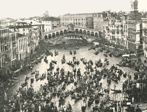 Feestdag op het Grote Kanaal, Venetië, Italië, 1895 door Unbekannt