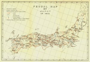 Feodale kaart van Japan in 1615 door Unbekannt
