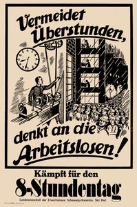 Strijd voor de achturige werkdag, ca. 1925