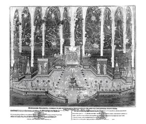 Vuurwerk ter gelegenheid van de kroning van Anna Ioannovna op 30 april 1730, 1730 door Unbekannt