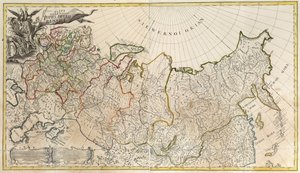Eerste Algemene Kaart van het Russische Rijk, 1745 door Unbekannt