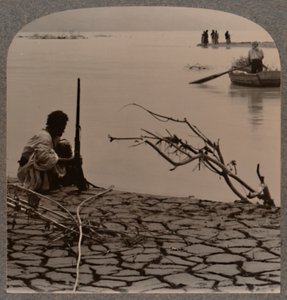 Vissers bij de Dode Zee: scheuren aan de kust, ca. 1900