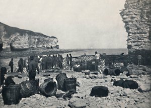 Flamborough - De vissers aan het werk, 1895