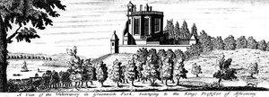 Flamsteed House in Greenwich Park, Londen, eind 17e eeuw door Unbekannt