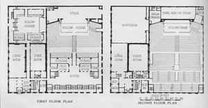 Plattegronden, de Vrijmetselaarstempel, Birmingham, Alabama, 1924 door Unbekannt