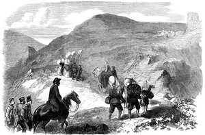 Florence Nightingale bezoekt de hutziekenhuizen in Balaclava, 1855