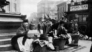 Bloemenverkopers bij Piccadilly Circus, Londen, 1901 1951 door Unbekannt
