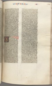 Fol. 184r, Ezra II, gehistorieerde initiaal E, een priester die een altaar bewierookt, c. 1275-1300 door Unbekannt