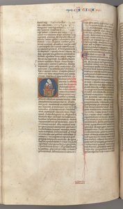 Fol. 249v, Hooglied, gehistorieerde initiaal O, de Maagd en Kind, ca. 1275-1300 door Unbekannt