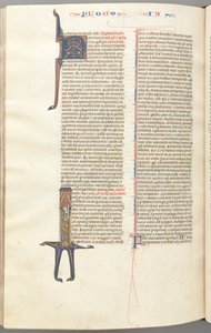 Fol. 476v, Jacobus, gehistorieerde initiaal I, Jacobus met een rol, ca. 1275-1300 door Unbekannt