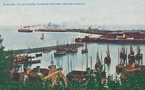 Folkestone: Turbine Stoomboot verlaat haven