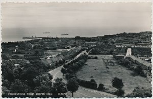 Folkestone vanaf Dover Hill, eind 19e-begin 20e eeuw door Unbekannt