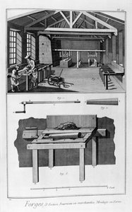 Smederij, oven, grondvormen, 1751-1777
