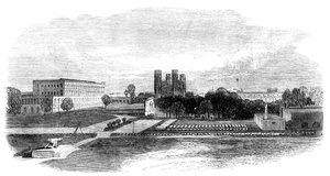 Fort Kerk en Zuidkazerne, Calcutta, India, 1870