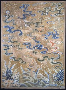 Fragment voor een gordijn, China, Qing-dynastie 1644-1911, 1675-1725