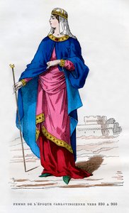 Frankische vrouw uit de tijd van de Karolingers
