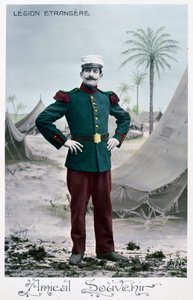 Ansichtkaart van het Franse Vreemdelingenlegioen, c1900