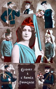 Franse WWI ansichtkaart, 1914-1918