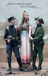 Franse WWI-ansichtkaart, 1914-1918