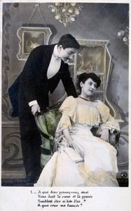 Franse romantische ansichtkaart, ca. 1900 door Unbekannt