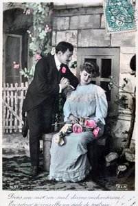 Franse romantische ansichtkaart, ca. 1900 door Unbekannt