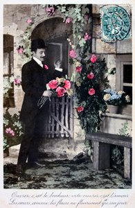 Franse romantische ansichtkaart, c1900 door Unbekannt