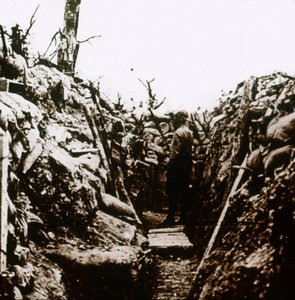 Frontlinie bij Bonneuil, Frankrijk, ca. 1914-ca. 1918