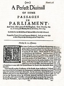Voorpagina van A Perfect Diurnall of Some Passages in Parliament, 1643 door Unbekannt