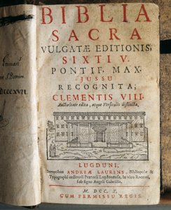 Frontispice van de Heilige Bijbel van Sixtus V (1520-1590)