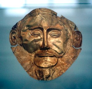 Dodenmasker van Agamemnon, legendarische koning van Mycene