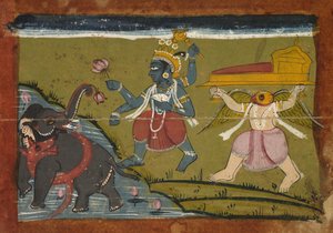 Gajendra Moksha: De Verlossing van de Koning van de Olifanten, 1800s