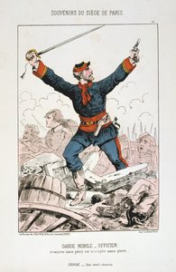 Garde Mobile - Officier, Beleg van Parijs, 1870-1871 door Unbekannt