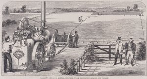 Garrett & Sons Dubbelcilinder Stoomploegmachine en Uitrusting, ca. 1862 door Unbekannt