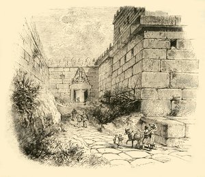 Poort van de Leeuwen in Mycene, 1890 door Unbekannt