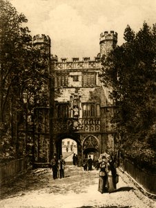 Poort van Trinity College, Cambridge, 1898