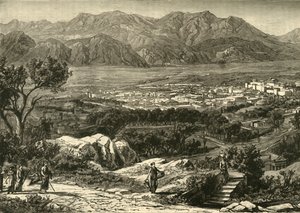 Algemeen uitzicht op Sparta, gerestaureerd, 1890 door Unbekannt