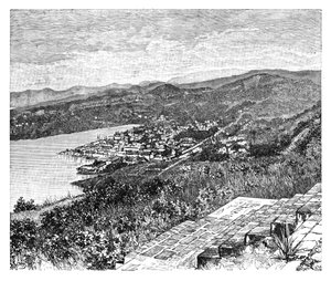 Algemeen uitzicht op Castries, St Lucia Eiland, c1890 door Unbekannt