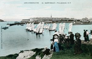 Algemeen uitzicht op Saint Malo, Bretagne, Frankrijk door Unbekannt