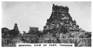 Algemeen zicht op fort, Tangore, Tamil Nadu, India, ca. 1925 door Unbekannt