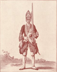 Heer, de 7e Royal Fusiliers 1742, 1742 1909 door Unbekannt